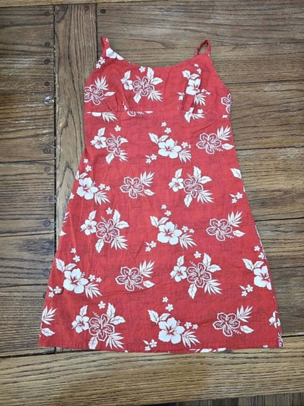 Wild Fable Hawaiian Floral Dress in Red & White